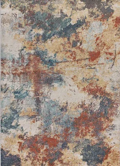 Tapis extérieur ATTICGO multicolore rectangulaire vintage 80x150 cm LUNA