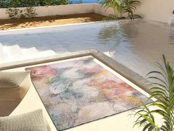 Tapis extérieur ATTICGO multicolore rectangulaire abstrait 80x150 cm SAMARA