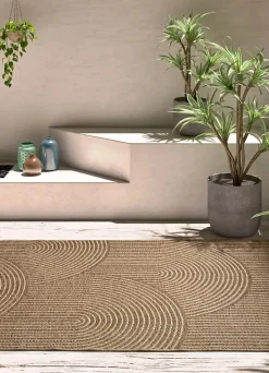 Tapis extérieur ATTICGO naturel rectangulaire géométrique effet jute 80x150 cm ACRA
