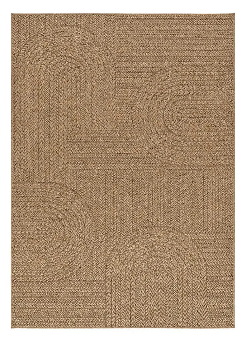 Tapis extérieur ATTICGO naturel rectangulaire géométrique effet jute 200x290 cm ACRA