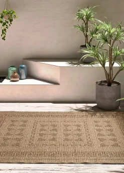 Tapis extérieur ATTICGO naturel rectangulaire classique effet jute 80x150 cm ACRA