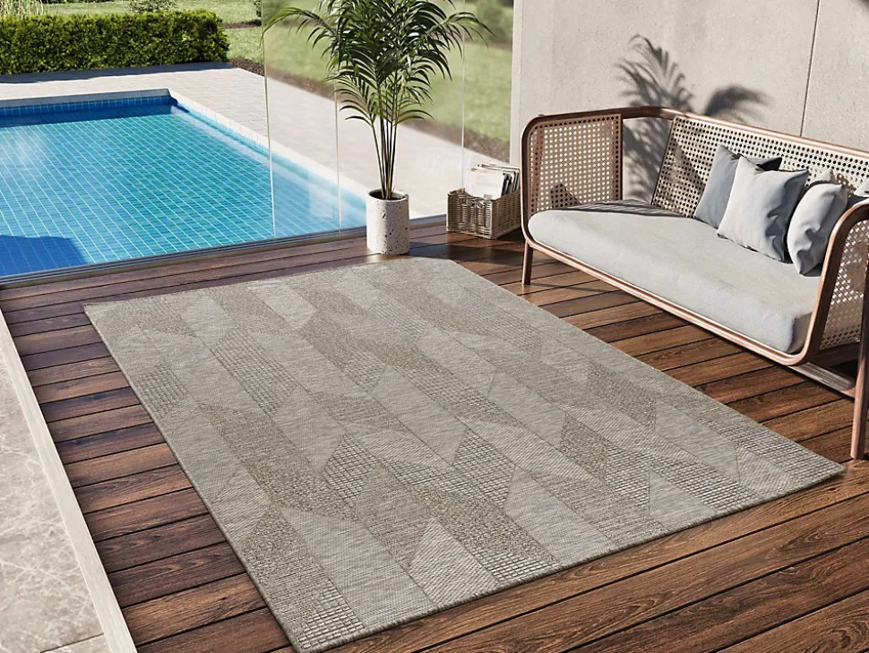 Tapis extérieur ATTICGO naturel rectangulaire intérieur-extérieur 126x190 cm ORIA