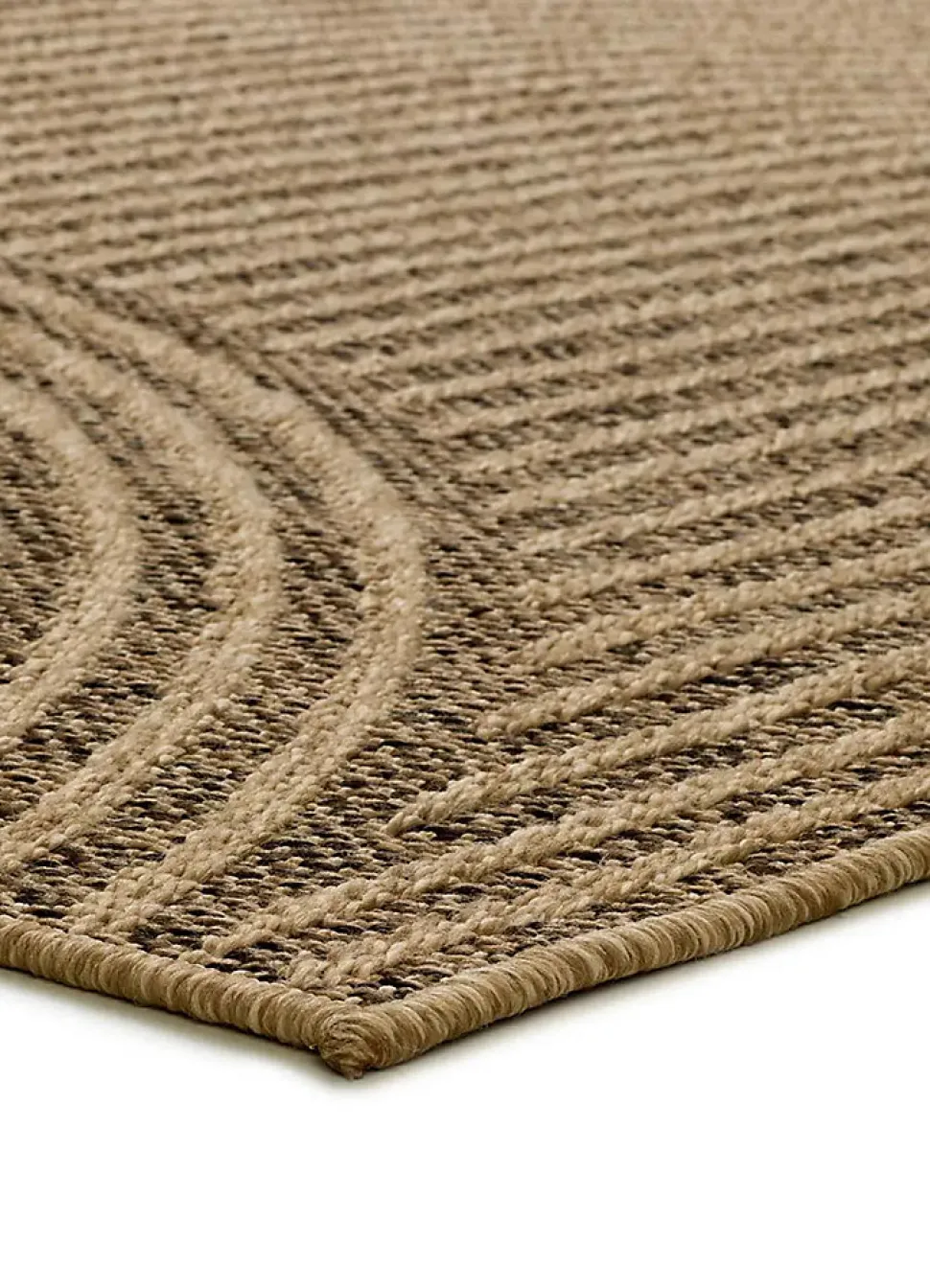 Tapis extérieur ATTICGO naturel rectangulaire géométrique effet jute 200x290 cm ACRA