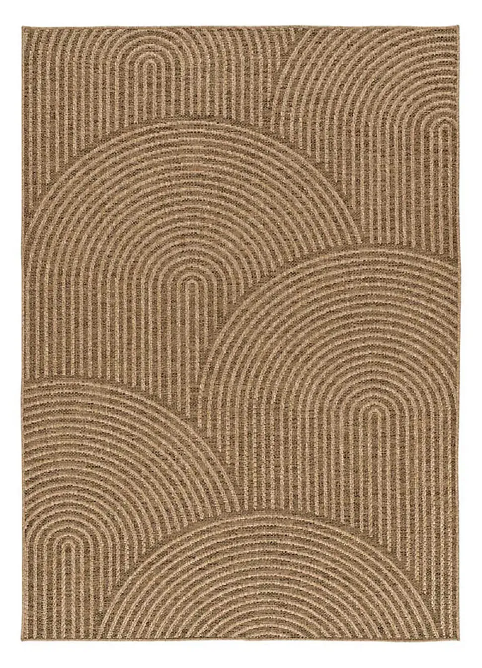 Tapis extérieur ATTICGO naturel rectangulaire géométrique effet jute 200x290 cm ACRA
