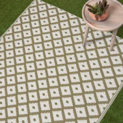 Tapis extérieur terrasse réversible - Tapis de jardin imperméable et résistant UV - May - Gris - 180x270 cm - HOMESCAPES