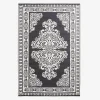 Tapis extérieur terrasse réversible - Tapis de jardin imperméable résistant UV - Motif persan - Noir - 119x186 cm - HOMESCAPES