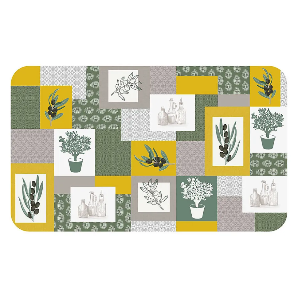 Tapis flanelle graziella olive