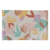 Tapis fleuri Lirette multicouleurs L.90 x l.60cm Ornami