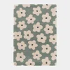 Tapis fleurs maximalistes - Apolline - Gris bleuté - 160 x 230 cm