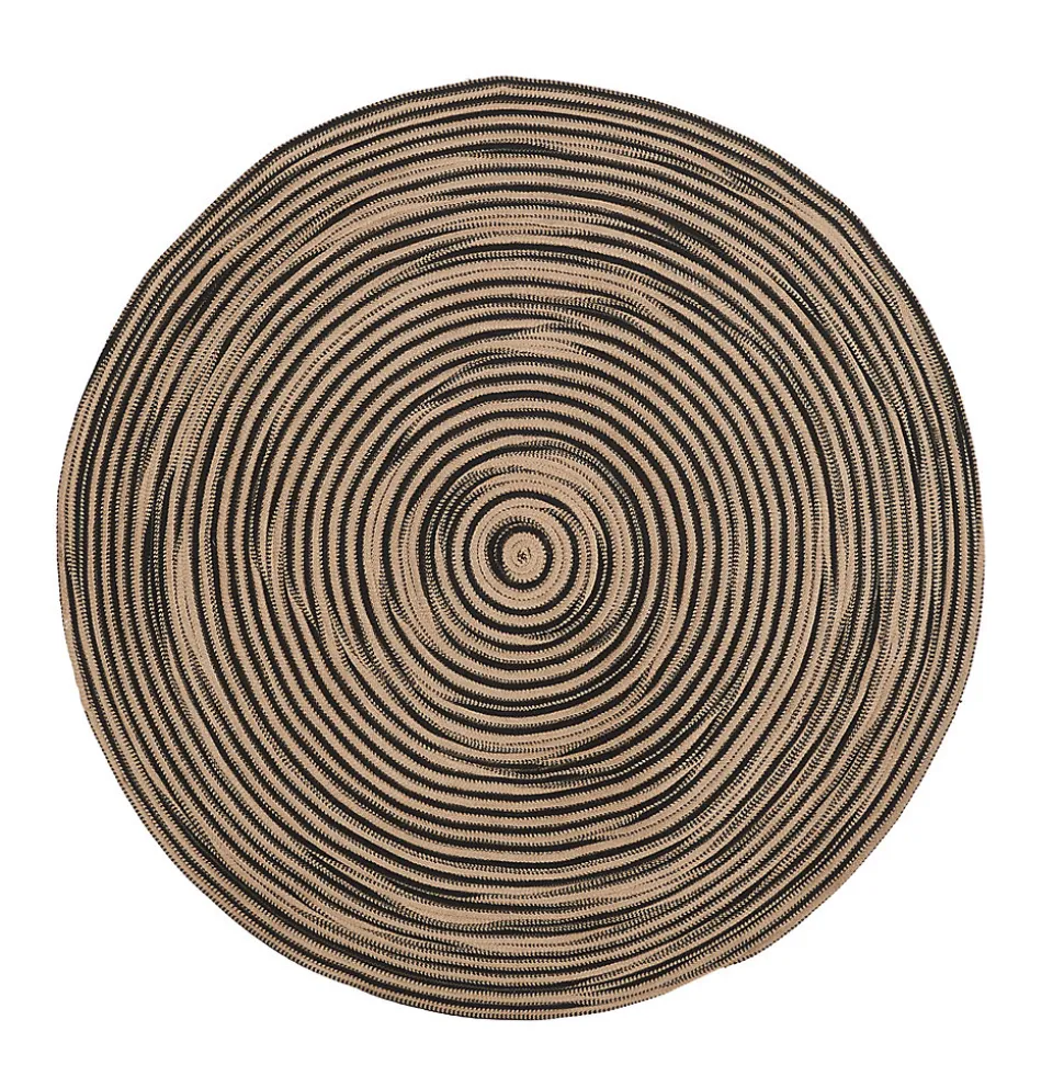 Tapis GoodHome beige et noir ø150 cm