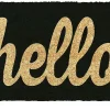 Tapis grattoir d'extérieur caoutchouc floqué welcome noir et écru L.75 x l.45 cm