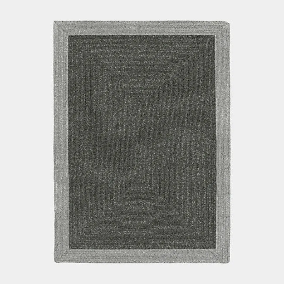 Tapis imitation fibres naturelles extérieur et intérieur - Provence - Anthracite - 120 x 170 cm