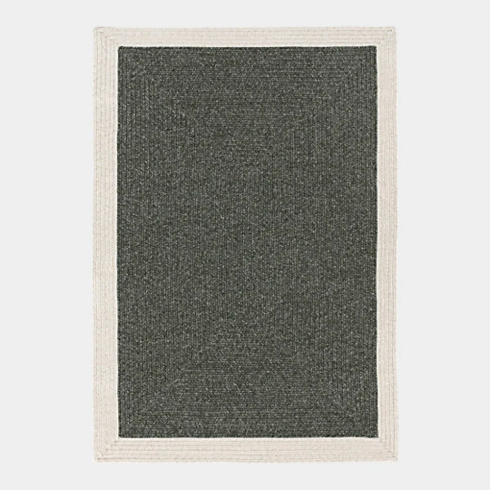 Tapis imitation fibres naturelles extérieur et intérieur - Provence - Gris et beige - 120 x 170 cm