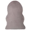 Tapis imitation mouton GoodHome 110 x 140 cm gris