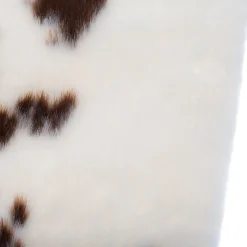 Tapis imitation peau de vache blanc et marron L.100 x l.94cm