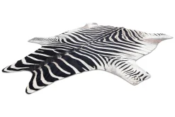 Tapis Imitation Peau De Vache, Zèbre G5128-1, Cuir Noir Blanc 155x195 cm C161 1 szt.