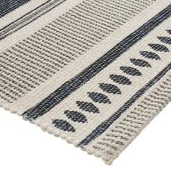 Tapis imprimé Gris en coton 60x90 - Multicolore- Atmosphera