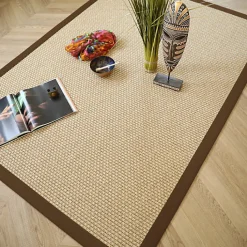 Tapis intérieur / extérieur Natté - Sumatra Naturel - Ganse Marron - 80 x 150 cm
