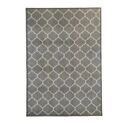 Tapis intérieur absorbant Bromberg imprimé géométrique noir L.120 x l.80 x ep.0,5 cm GoodHome