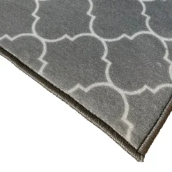 Tapis intérieur absorbant Bromberg imprimé géométrique noir L.120 x l.80 x ep.0,5 cm GoodHome