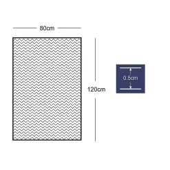Tapis intérieur absorbant Bromberg imprimé géométrique noir L.120 x l.80 x ep.0,5 cm GoodHome