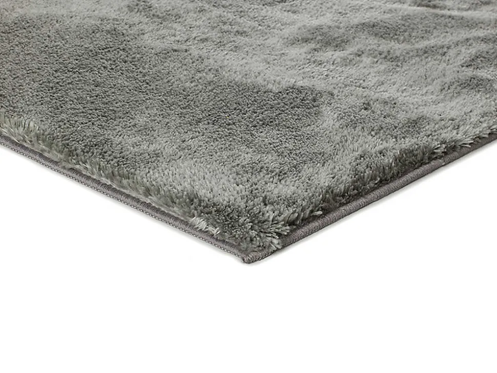 Tapis intérieur ATTICGO anthracite rectangulaire shaggy uni 80x150 cm ROMA