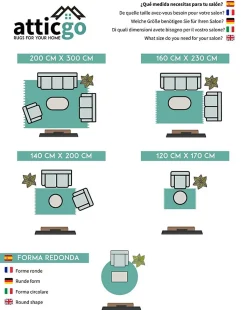 Tapis intérieur ATTICGO argent rectangulaire scandinave 140x200 cm LIMA