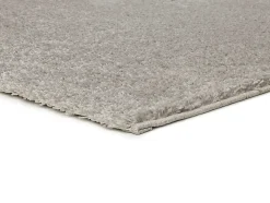 Tapis intérieur ATTICGO argent rectangulaire shaggy uni 60x120 cm ATLAS