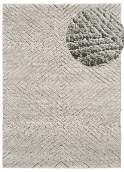 Tapis intérieur ATTICGO argent rectangulaire shaggy 160x230 cm ATESA