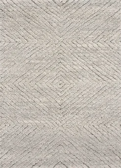Tapis intérieur ATTICGO argent rectangulaire shaggy 200x290 cm ATESA