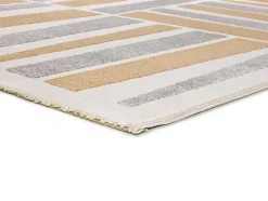 Tapis intérieur ATTICGO argent rectangulaire géométrique avec relief 160x230 cm FLORA