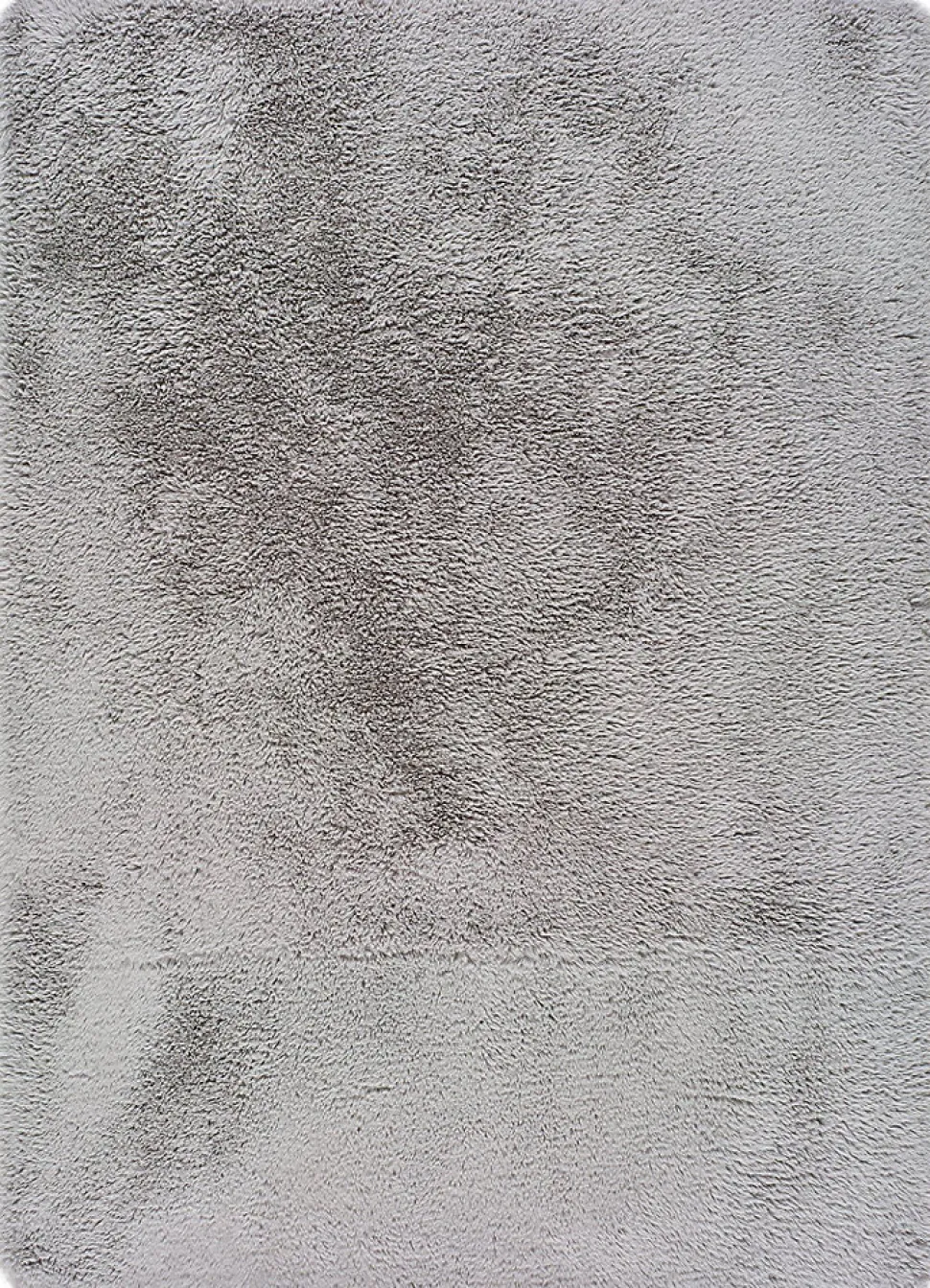 Tapis intérieur ATTICGO argent rectangulaire shaggy uni 60x100 cm ALPACA