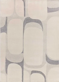 Tapis intérieur ATTICGO beige / gris rectangulaire abstrait 160x230 cm PORTO