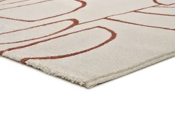 Tapis intérieur ATTICGO beige / cuivre rectangulaire géométrique 80x150 cm BERUTI