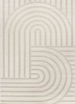 Tapis intérieur ATTICGO blanc rectangulaire scandinave 80x150 cm SNOWY