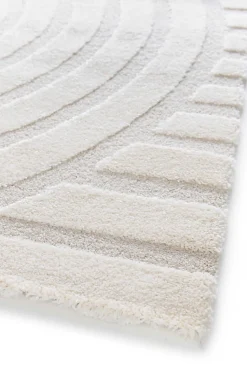 Tapis intérieur ATTICGO blanc rectangulaire scandinave 80x150 cm SNOWY