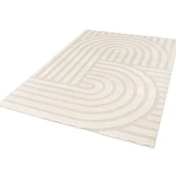 Tapis intérieur ATTICGO blanc rectangulaire scandinave 80x150 cm SNOWY