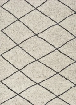 Tapis intérieur ATTICGO blanc rectangulaire éthnique 160x230 cm ATLAS