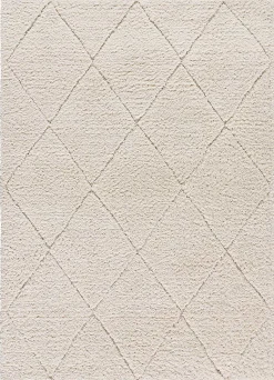 Tapis intérieur ATTICGO blanc rectangulaire shaggy 120x170 cm ATESA