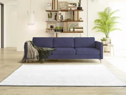 Tapis intérieur ATTICGO blanc rectangulaire uni 80x150 cm CORALINE