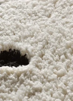 Tapis intérieur ATTICGO blanc rectangulaire shaggy scandinave 60x120 cm ATESA