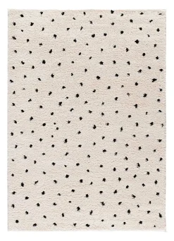 Tapis intérieur ATTICGO blanc rectangulaire shaggy scandinave 60x120 cm ATESA