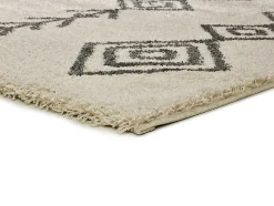 Tapis intérieur ATTICGO blanc rectangulaire shaggy ethnique 80x150 cm ATLAS