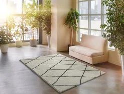 Tapis intérieur ATTICGO blanc rectangulaire éthnique 80x150 cm ATLAS
