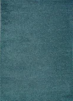 Tapis intérieur ATTICGO bleu rectangulaire shaggy uni 60x120 cm ATLAS