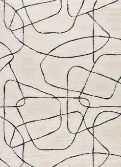 Tapis intérieur ATTICGO blanc rectangulaire géométrique 140x200 cm BLANCHE