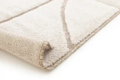 Tapis intérieur ATTICGO blanc rectangulaire scandinave avec relief 80x150 cm DIENA