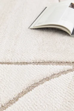 Tapis intérieur ATTICGO blanc rectangulaire scandinave avec relief 80x150 cm DIENA