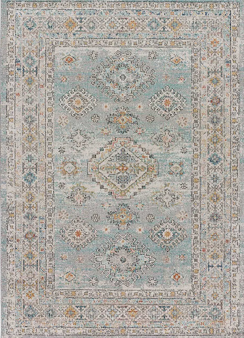 Tapis intérieur ATTICGO bleu rectangulaire vintage 80x120 cm PARMA