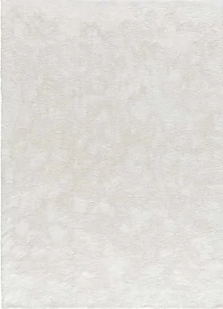 Tapis intérieur ATTICGO blanc rectangulaire shaggy uni 80x150 cm ROMA